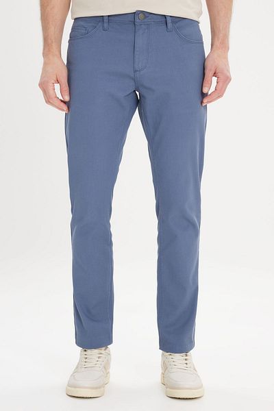 ALTINYILDIZ CLASSICS Pantaloni Dobby Flexibili pentru bărbați Petrol Slim Fit Slim Fit cu 5 buzunare