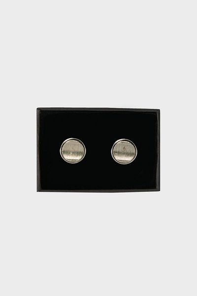 ALTINYILDIZ CLASSICS Herren-Manschettenknöpfe aus grauem Metall mit spezieller Geschenkbox