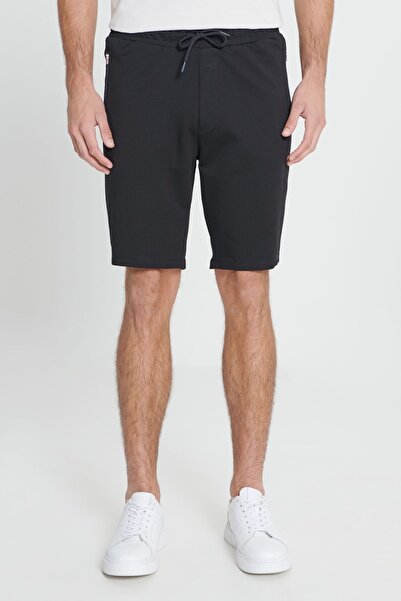 AC&Co / Altınyıldız Classics Βαμβακερό ελαστικό πλεκτό σορτς κανονικής κοπής με τσέπες