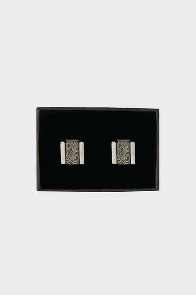 ALTINYILDIZ CLASSICS Herren-Manschettenknöpfe aus anthrazitfarbenem Metall mit spezieller Geschenkbox