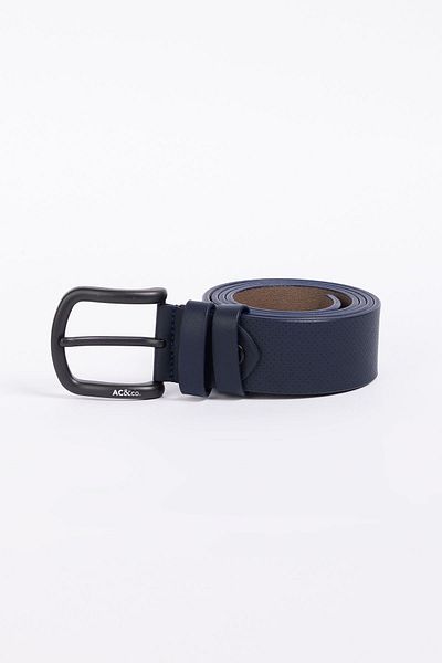 AC&Co / Altınyıldız Classics Ανδρική ζώνη Navy Blue Casual από συνθετικό δέρμα