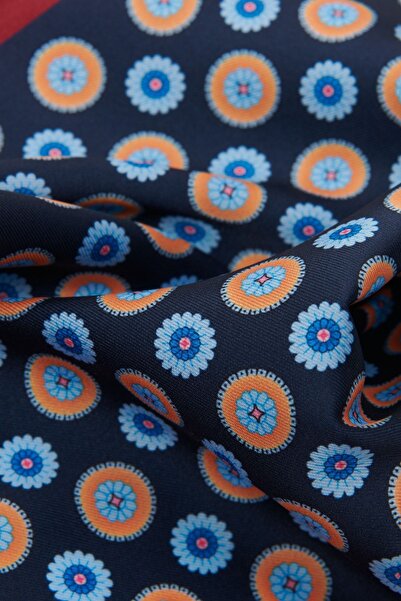 ALTINYILDIZ CLASSICS Erkek Bordo-lacivert Desenli Mendil