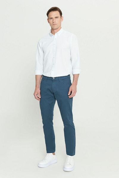 AC&Co / Altınyıldız Classics Pantaloni chino din pânză de bumbac cu 5 buzunare pentru bărbați - flexibili