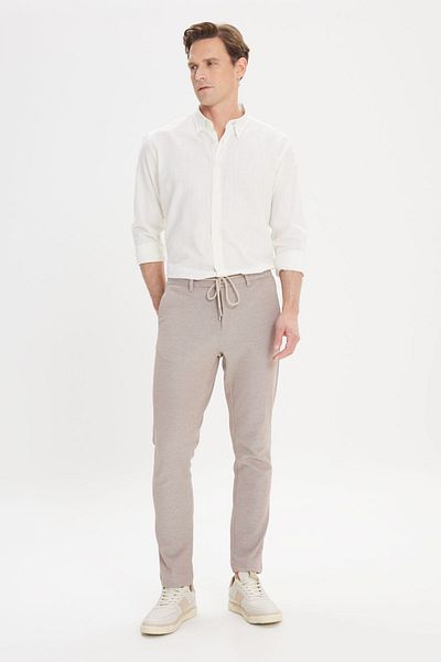 ALTINYILDIZ CLASSICS Ανδρικό παντελόνι Mink Slim Fit Slim Fit με σχέδιο με ελαστική μέση με πλαϊνές τσέπες
