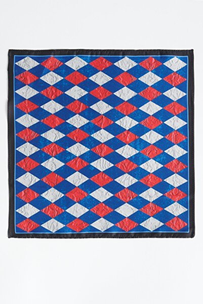 ALTINYILDIZ CLASSICS Чоловіча синьо-бордова хустинка з візерунком