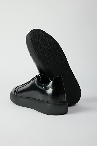 ALTINYILDIZ CLASSICS Erkek Siyah %100 Deri Sneaker Ayakkabı