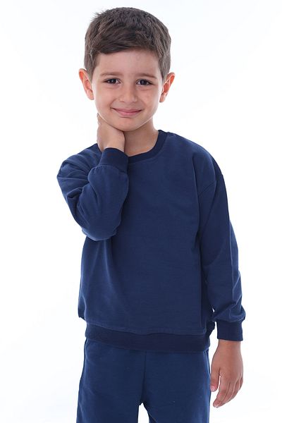 ZUZUNGA Navy Blue Brushed Soft Cotton Sweatshirt