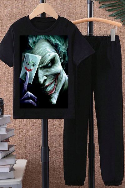 uyguntarz Trainingsanzug-Set für Kinder mit Joker-Aufdruck