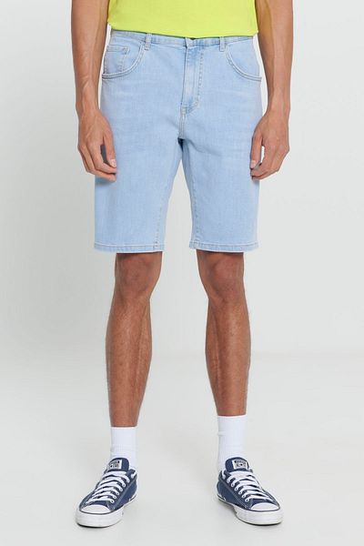 AC&Co / Altınyıldız Classics Ανδρικό ανοιχτό μπλε τζιν σορτς Slim Fit Slim Fit, ελαστικό βαμβακερό σορτς