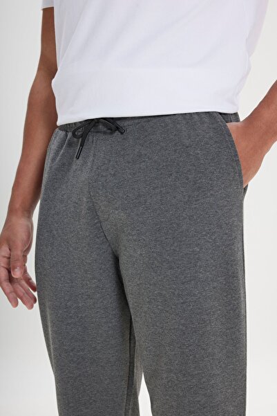 AC&Co / Altınyıldız Classics Men's Anthracite-Melange Elastic Waist and Leg Comfortable Sports Sweatpants - Standard Fit