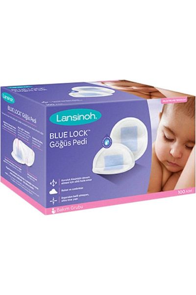 Lansinoh Blue Lock Breast Pad 100 Pieces