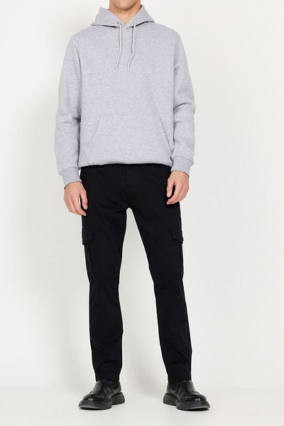 AC&Co / Altınyıldız Classics Men's Black Extra Slim Fit Slim Fit Cargo Pocket Cotton Stretchy Trousers