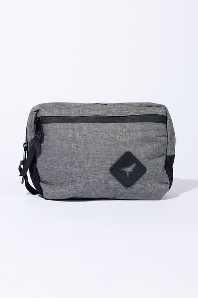 AC&Co / Altınyıldız Classics Men's Grey-Black Double Compartment Zippered Waist Bag