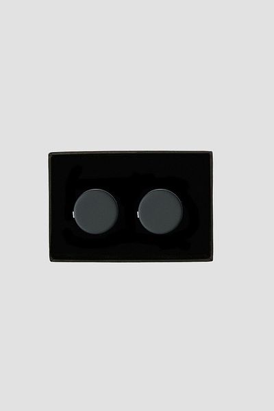 ALTINYILDIZ CLASSICS Herren-Manschettenknopf aus schwarzem Metall mit spezieller Geschenkbox