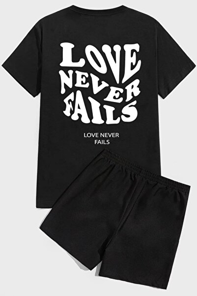 trendypassion Σετ άνετο σορτς Love Printed