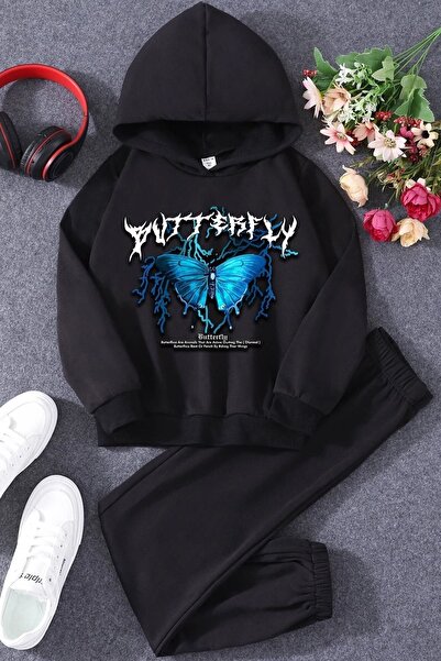 trendypassion Σετ παιδική φόρμα μπλε πεταλούδα