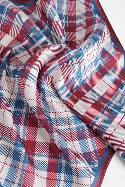 ALTINYILDIZ CLASSICS Men's Red and White Patterned Handkerchief