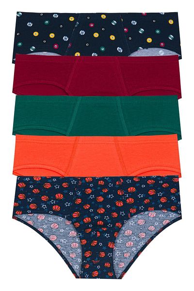 Sensu Boy's Cotton 5-Piece Panties Set - Kids2000