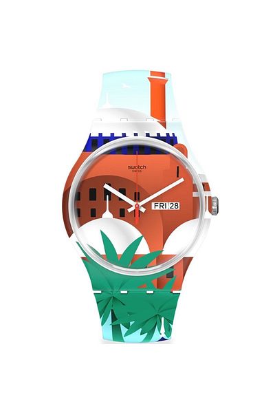 Swatch A City Of A Hundred Names Unisex Wristwatch Suoz719