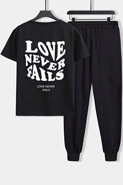 trendypassion Set de trening unisex Love Never Fails din 2 piese