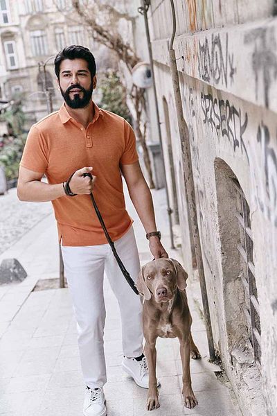 AC&Co / Altınyıldız Classics Oranžové Slim Fit pánské ležérní tričko Polo s výstřihem
