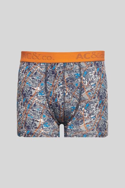 AC&Co / Altınyıldız Classics Ανδρικό Πακέτο Ελαστικών Μπόξερ (Πακέτο γαμπρού) από Βαμβακερό Μαύρο Πορτοκαλί 3 τεμαχίων Premium Σετ προίκας