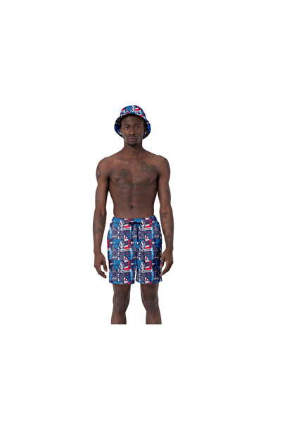 Miami Beach Ανδρικό σορτς με σχέδια Hw 021 - Πολύχρωμο σορτς μαγιό