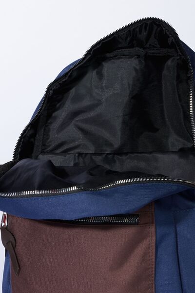 AC&Co / Altınyıldız Classics Erkek Lacivert-kahverengi Logolu Laptop Bölmeli Spor Okul-sırt Çantası