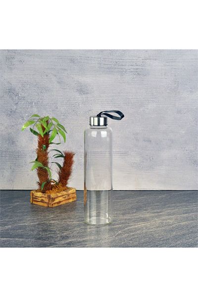 Kumsal Mutfak H2o Glass Flask with Metal Lid