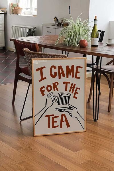 Taranist Χάρτινη αφίσα I Came For The Tea Modern Minimalist 30x42 cm