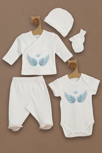 Homamia Set of 5 100% Organic Blue Wings Hospital Exit