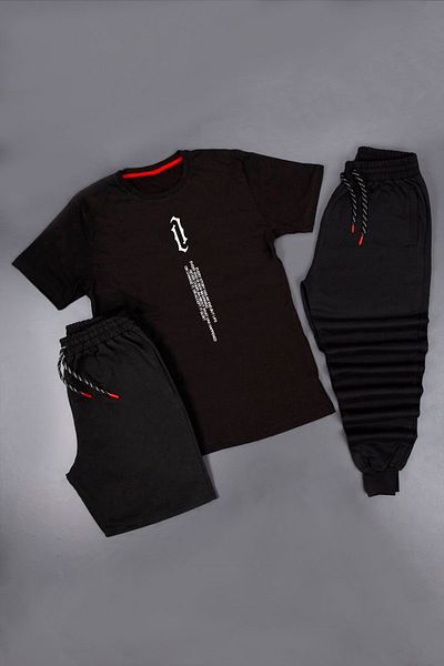 trendypassion Unisex Σετ κοντό φούτερ μπλουζάκι 3 τεμαχίων