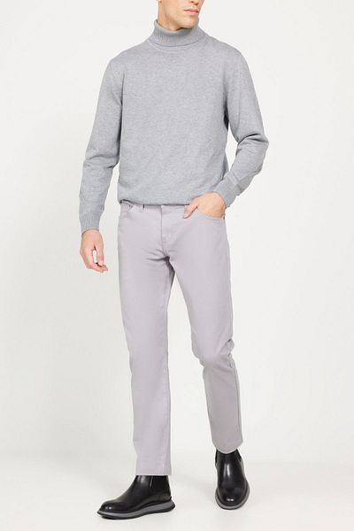 ALTINYILDIZ CLASSICS Men's Stone Slim Fit Slim Fit 5 Pocket Cotton Stretchy Trousers
