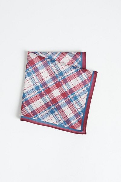 ALTINYILDIZ CLASSICS Men's Red and White Patterned Handkerchief