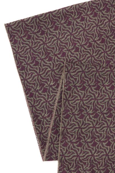 AC&Co / Altınyıldız Classics Eșarfă cu model Burgundy-kaki pentru bărbați