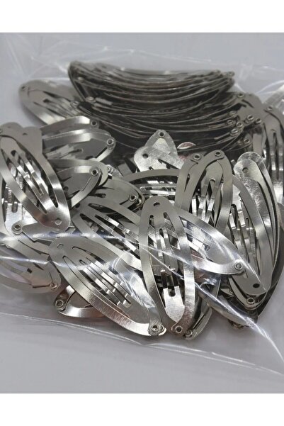 damlakidsmoda 6 Cm Nikel Kaplama Çıtçıt Toka Gümüş Renk 10 lu paket