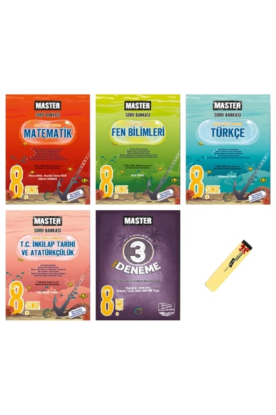 Okyanus Yayınları LGS 8. Sınıf Master Matematik Fen Türkçe ve İnkılap 4lü Sor...