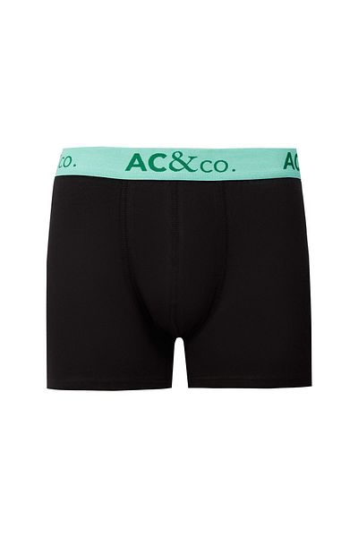 AC&Co / Altınyıldız Classics Ανδρικό πακέτο μπόξερ 3 τεμαχίων με ευέλικτο βαμβακερό μαύρο-πράσινο