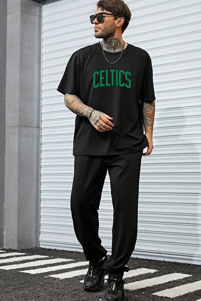 trendypassion Set de trening din 2 piese unisex Celtics imprimat