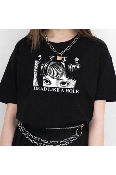 Köstebek Γυναικείο μπλουζάκι Anime Black Head Like A Hole