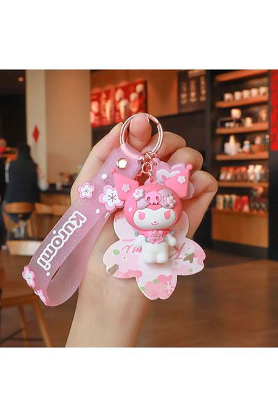 Köstebek Anime Kuromi Silicone Keychain