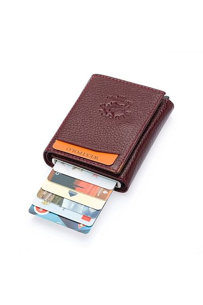 Westpolo Men's Claret Red Wallet Try5550