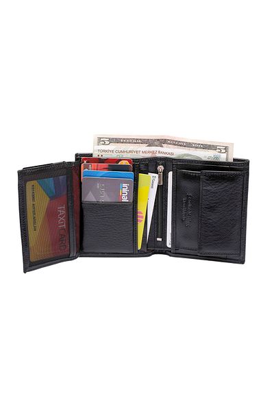 Westpolo Genuine Leather Men's Wallet with Zippered Coin and Plenty of Card Holder Compartments