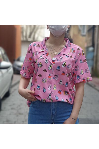 Köstebek Πουκάμισο Unisex κολάζ Bts Bt21