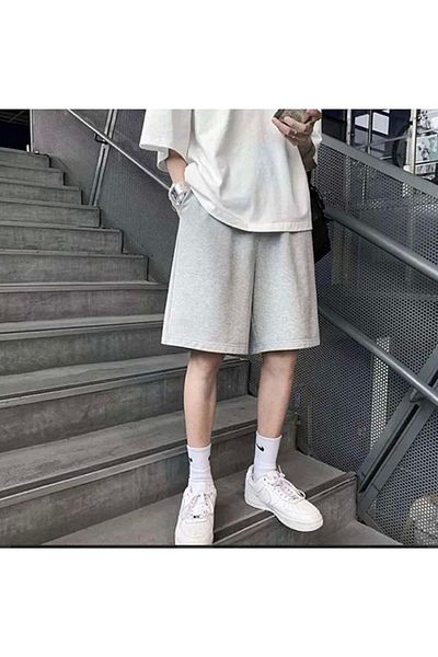 Köstebek Βαμβακερό χτενισμένο σορτς Unisex Grey Melange