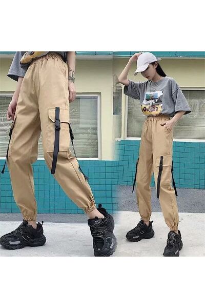 Köstebek Beige Harajuku Cargo Pants