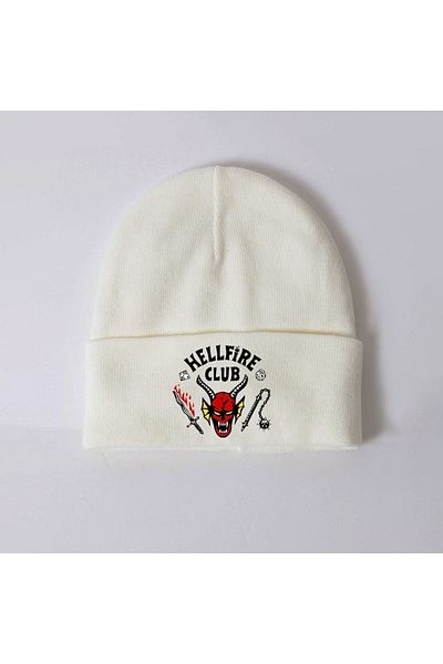 Köstebek Λευκά Αγνώστα Πράγματα 4. Σεζόν Dustin Hellfire Club Beanie