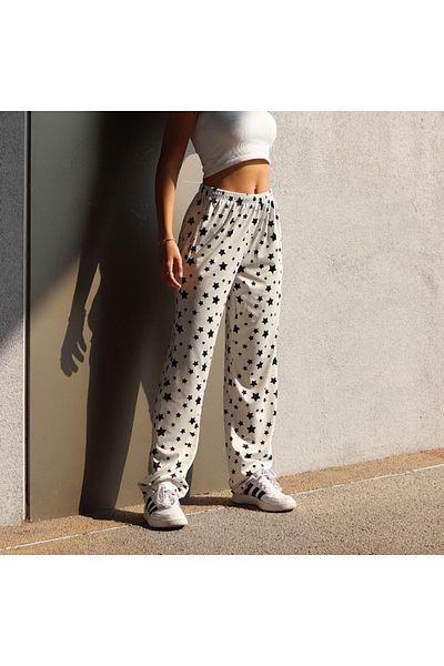 Köstebek Φόρμα White Basic Star Collage Oversize (Unisex).