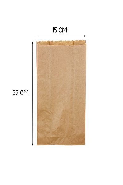 Yusuf Dirik YD Party Supplies 15x32 Cm Kraft Paper Bag - 50 Pieces Gift Package