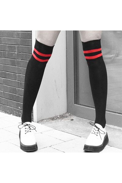 Köstebek Red Black Knee Socks